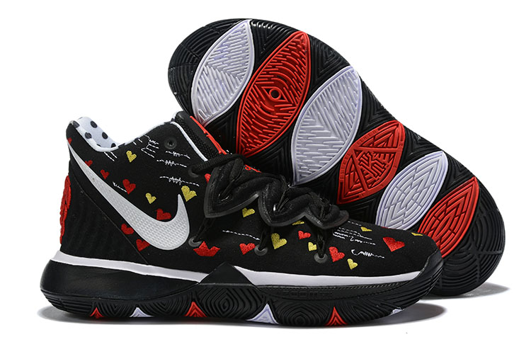 New Nike Kyrie 5 Black Red White Shoes